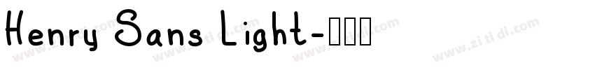 Henry Sans Light字体转换